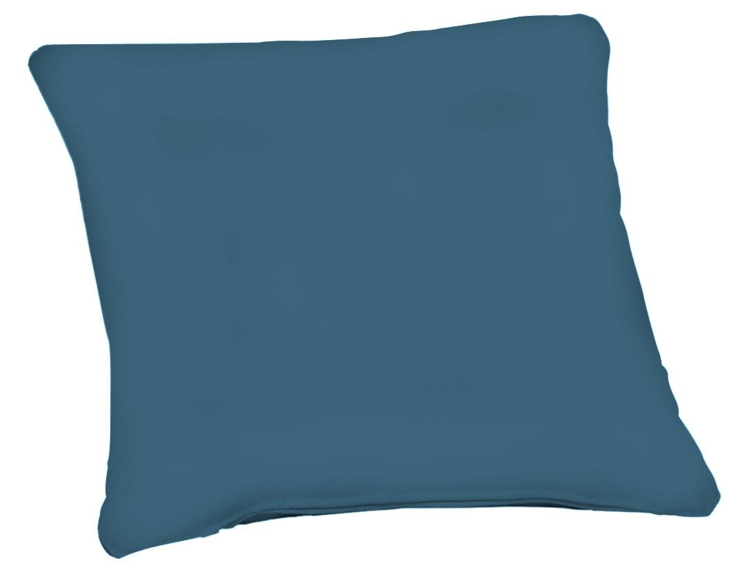 Coussin Déco déhoussable 40x40x10cm Bleu Canard