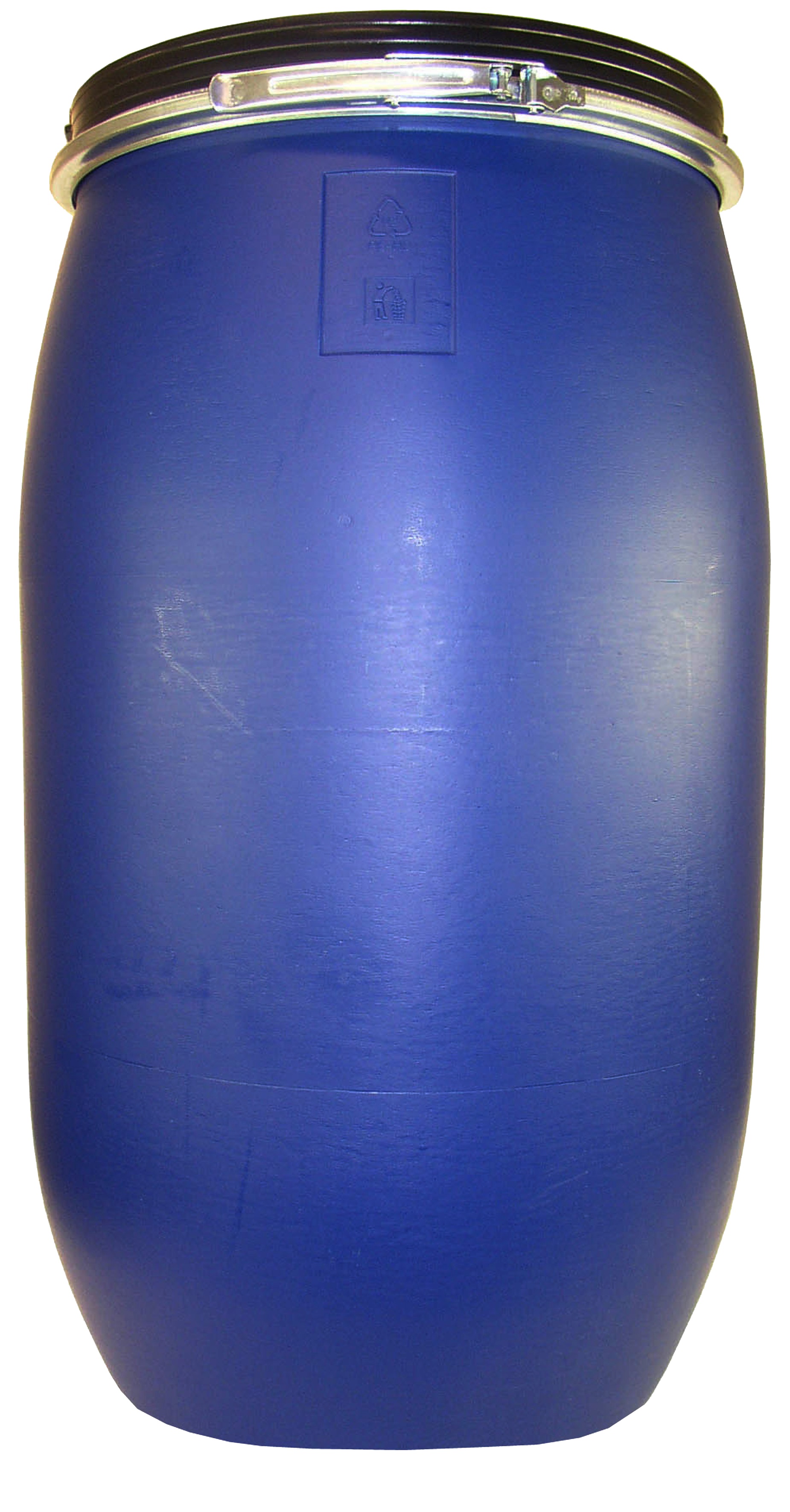 Fût ouverture totale 120L bleu