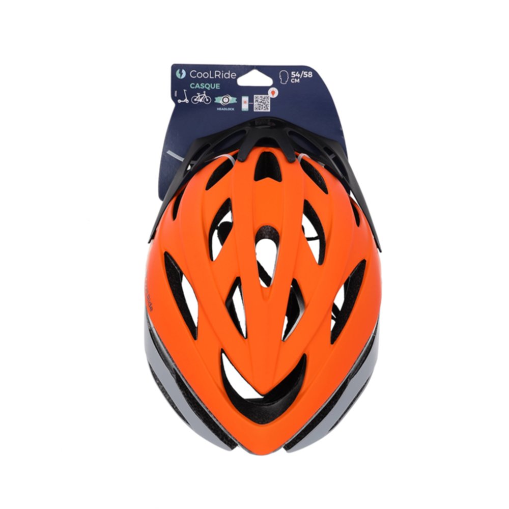 Casque junior avec Headlock orange T 54-58 cm