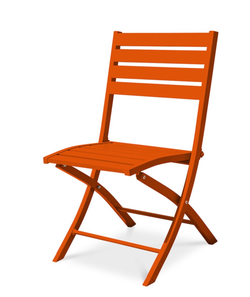 Chaise de Jardin Pliante Marius Aluminium Orange - CITY GARDEN