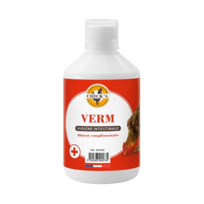 Ré-équilibrant intestinal pour volaille Verm 500ml - CHICK'A 