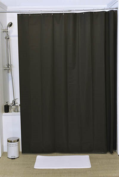 Rideau de douche Peva 180 x 200 cm noir - TENDANCE