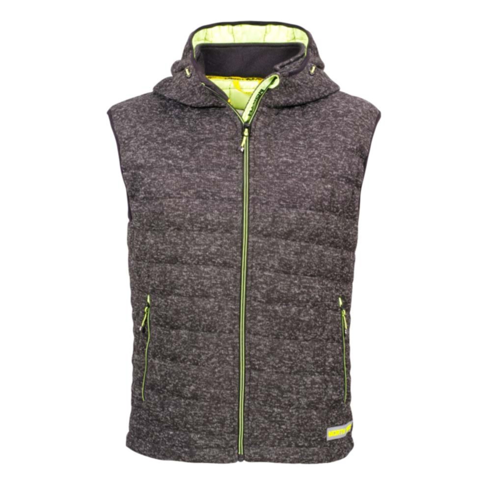 Gilet Teddy M noir/jaune fluo