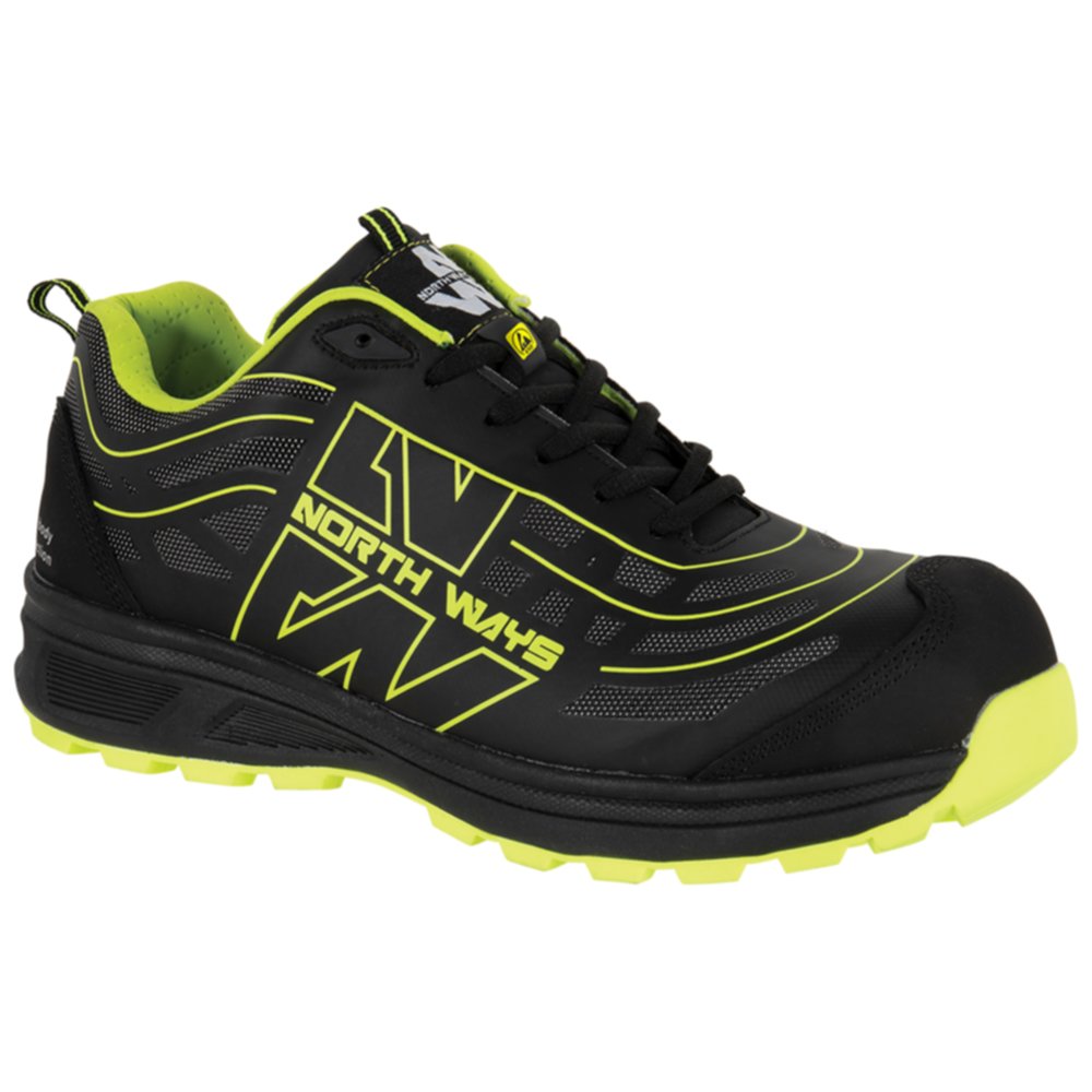 Chaussures de sécurité basses Spill T.40 noir/jaune fluo - NORTH WAYS 