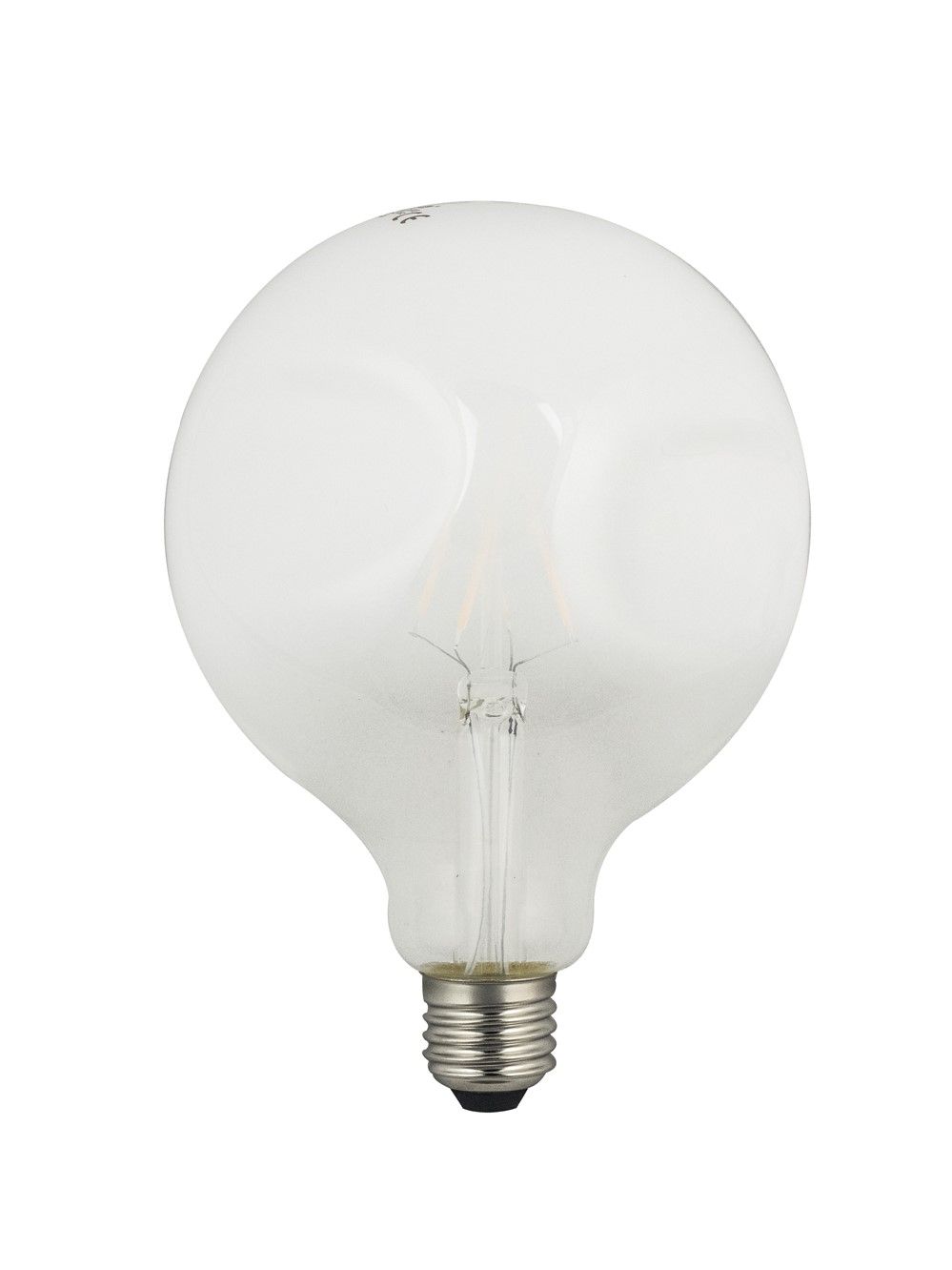 Ampoule LED Globe G125 Irrégulière lacté E27 6W 600lm blanc chaud - XANLITE