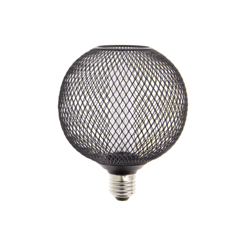 Ampoule Filament LED déco cage noire boule 200lm Blanc chaud - INVENTIV