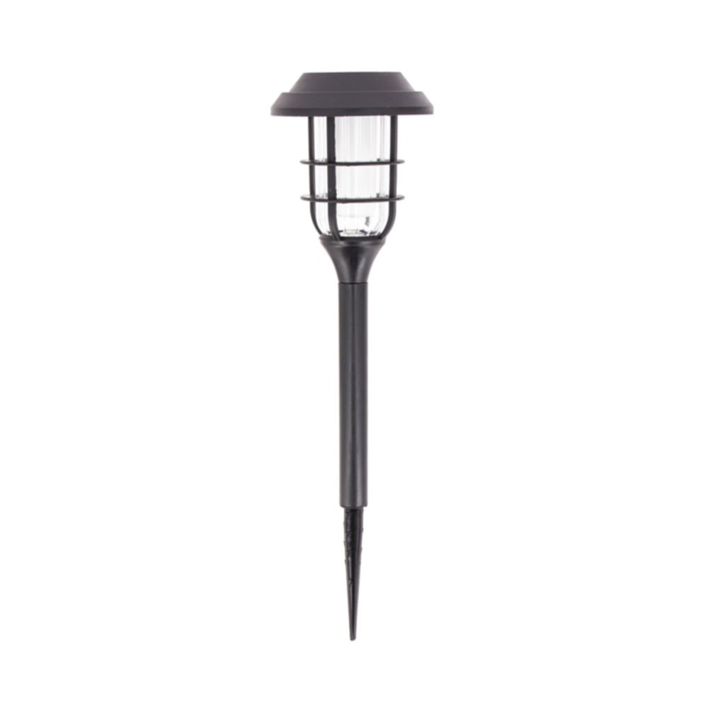 Balise solaire Led effet flamme Ø11,8xH42,7cm Noir 