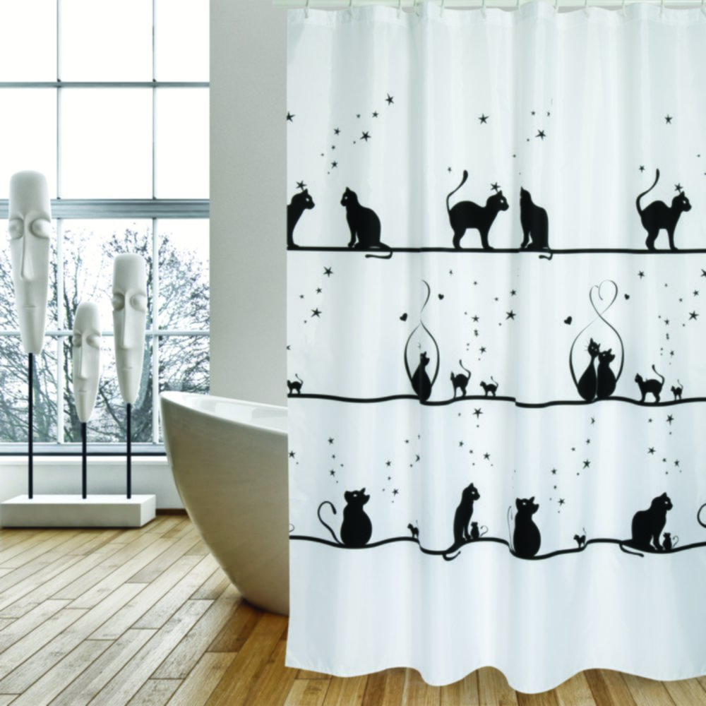 Rideau de douche Polyester Kittens 180x200cm - MSV