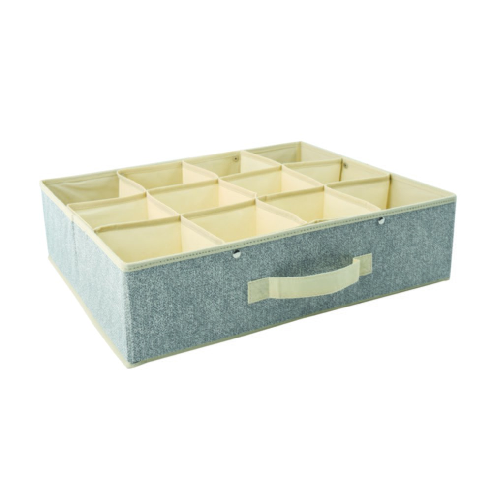 Rangement tiroir 12 compartiments microaérée 45 x 36 x 12 cm gris - MSV