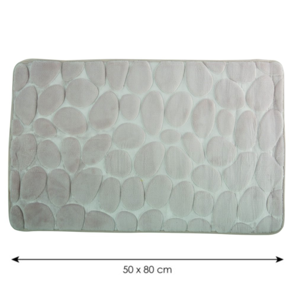 Tapis de bain Microfibre PEBBLE 50x80cm Beige