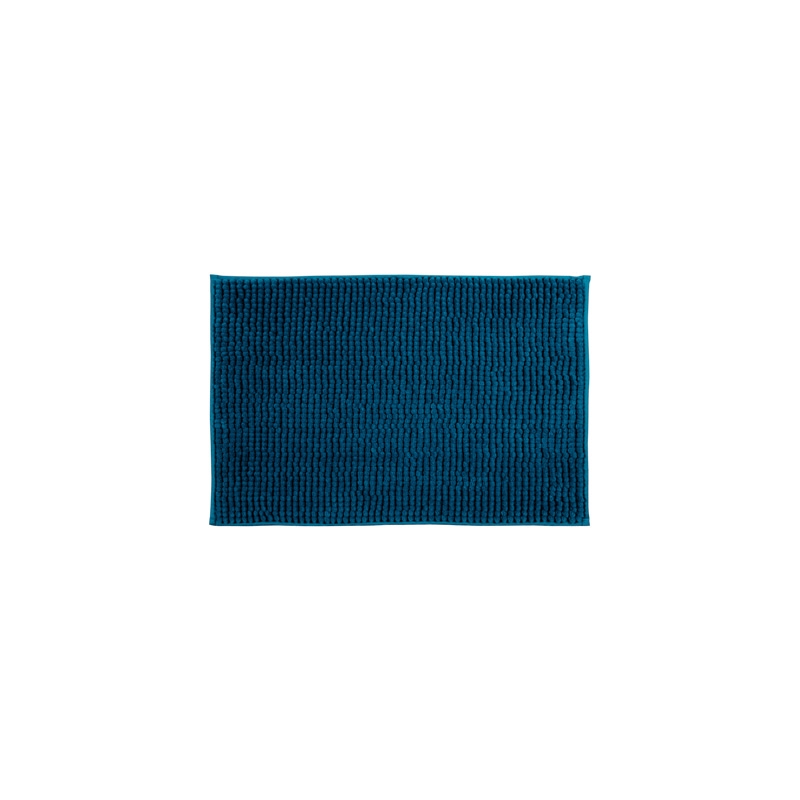 Tapis de bain Chenille bleu foncé L. 40 x l. 60 cm MSV