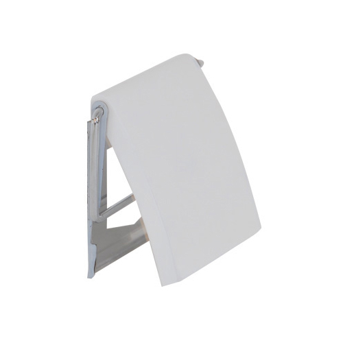 Porte-rouleau papier WC blanc et inox