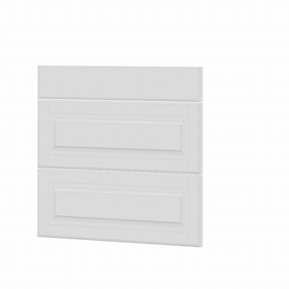 Façace 3 tiroirs cuisine Liath MDF PVC blanc 71x79,7x1,8cm