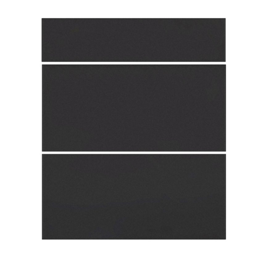 Façade 3 tiroirs de cuisine Basalt 71x59,7x1,8cm noir mat