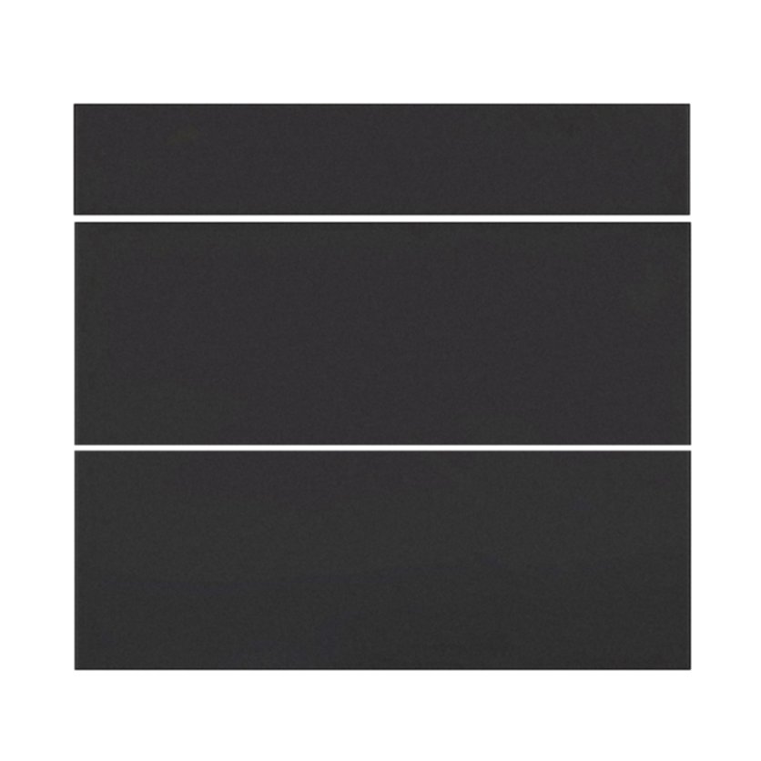 Façade 3 tiroirs de cuisine Basalt 71x79,7x1,8cm noir mat