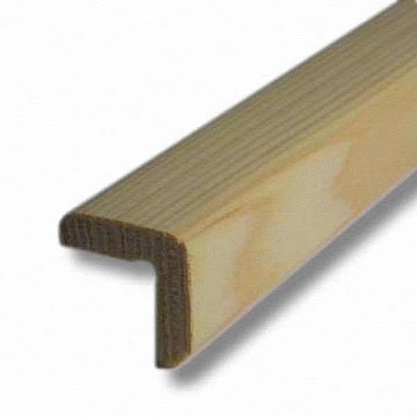 Baguette d'Angle sapin. Section : 19 x 19 mm Longueur : 248 cm