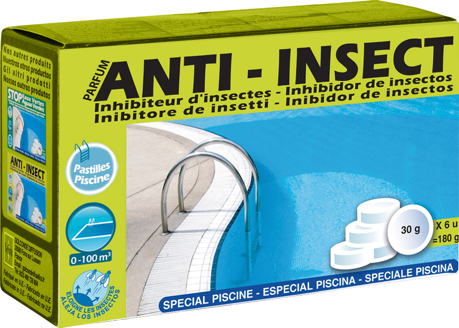 Recharge parfum anti-insectes spécial piscine 6x30gr - PLANET POOL