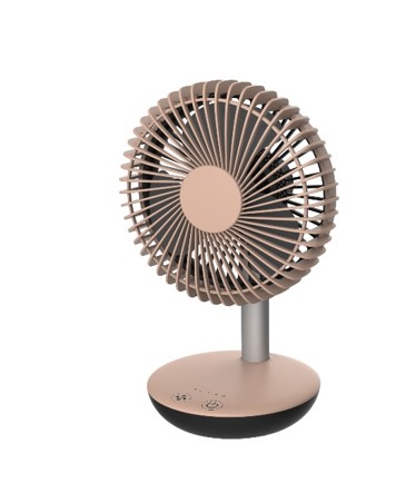 Ventilateur de table sur batterie rechargeable Ø20cm 4 vitesses 3W rose