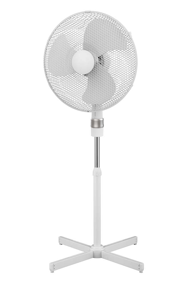 Ventilateur sur pied Ø40cm 3200m³/h 50W blanc - GMERIT