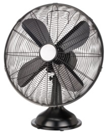 Ventilateur de table métal Ø30cm 3 vitesses 30W noir 