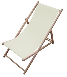 Chaise longue Chilienne beige  96x56x96cm - TENDANCES ET CREATIONS