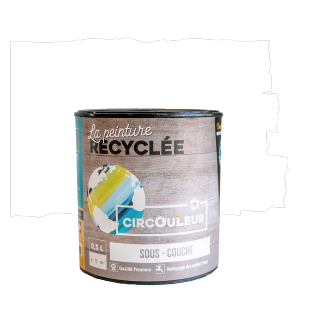 Sous-couche recyclée murs et boiseries Blanc 0,5L - CIRCOULEUR