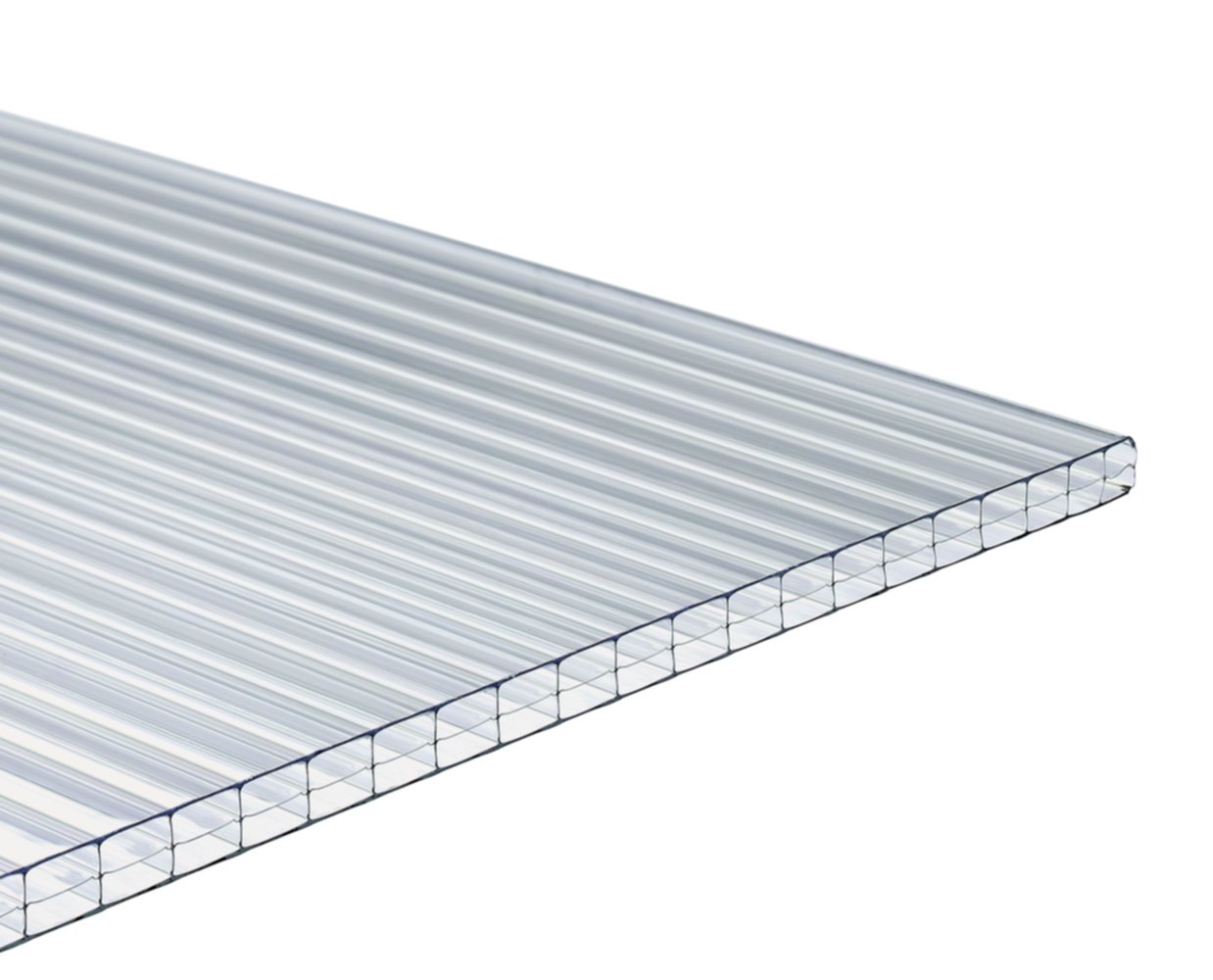 PLAQUE PLANE ALVEOLAIRE EN POLYCARBONATE 10 MM pour couverture et bardage de Pergolas, Auvents, Carports, Vérandas - ONDUCLAIR PCMW