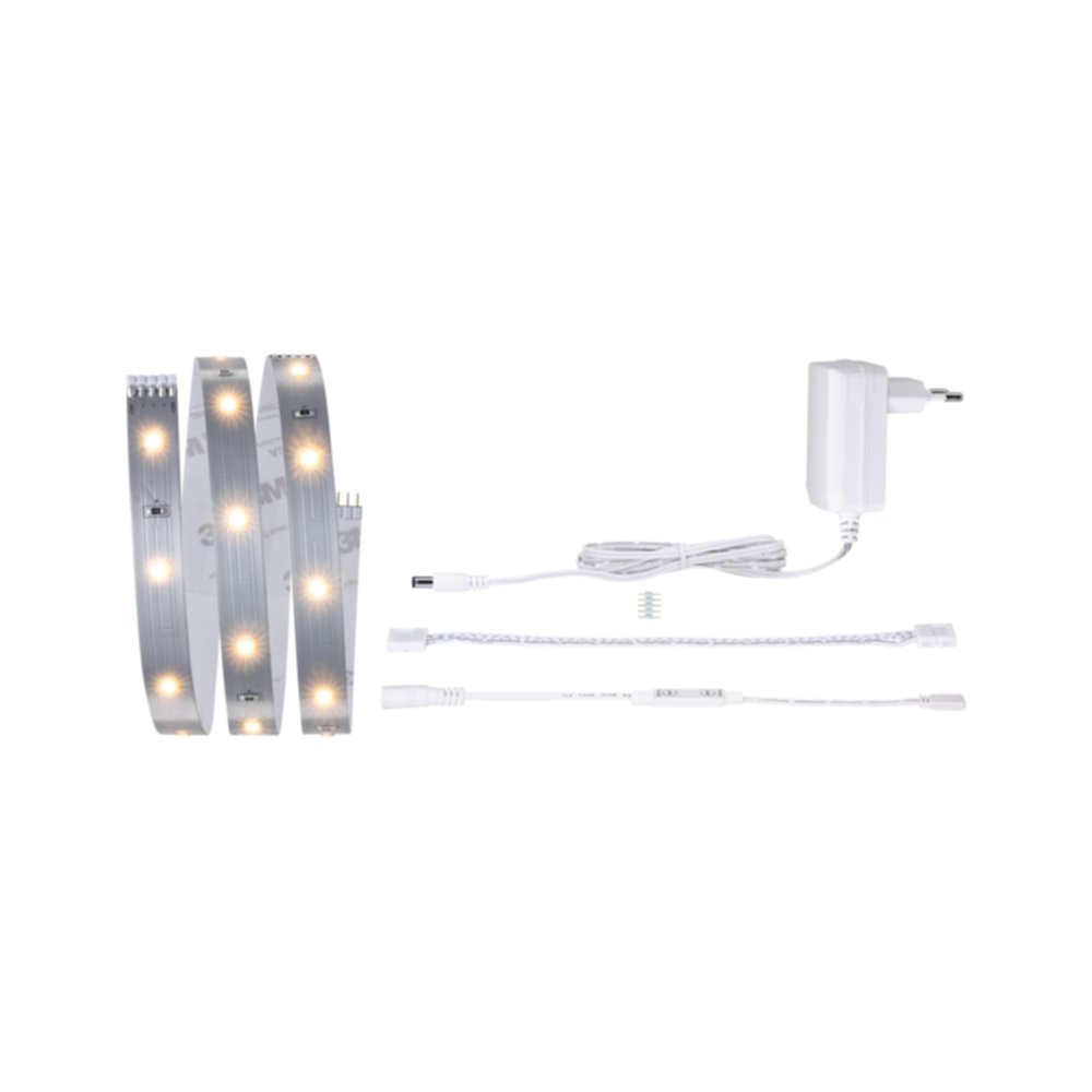 Ruban LED250 Comfort étagère 1m Blanc chaud 2700K IP20 24V Argent - PAULMANN