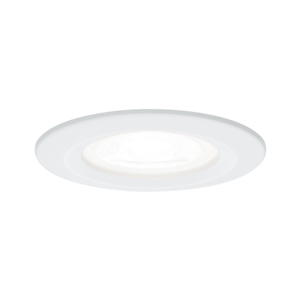 Spot LED encastré Nova IP44 6,5W 4000K 230V GU10 Blanc dépoli/Alu zinc