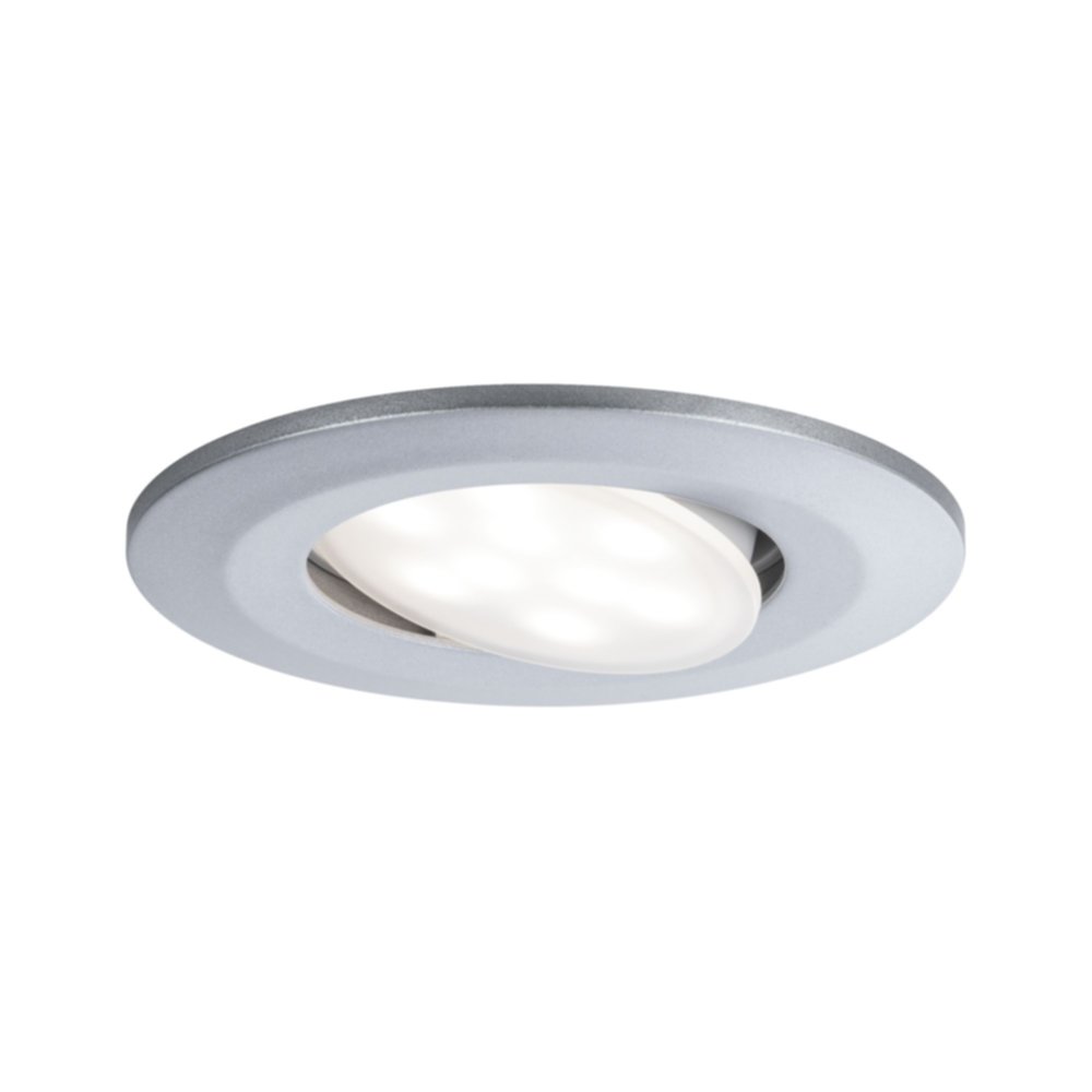 Spot encastrable LED Calla rond orientable 680lm 6W chromé mat