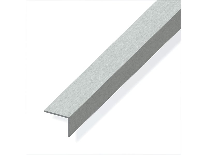 Profilé cornière inégale alu brossé 20 x 10 mm l. 2,5 m