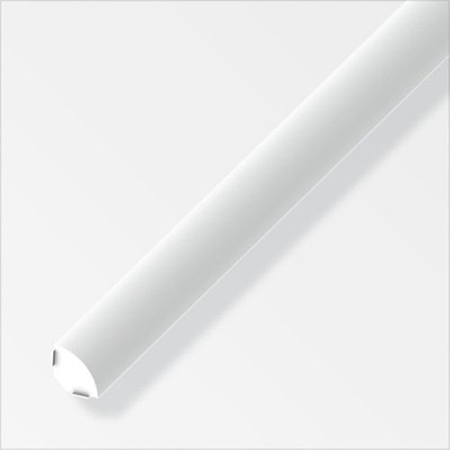 Profilé 1/4 de rond adhesif PVC blanc 14 mm L. 1 m