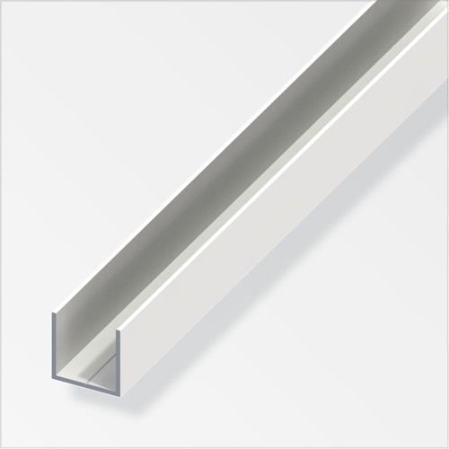 Profilé Combitech U carré alu époxy blanc 7,5 x 7,5 mm L. 1