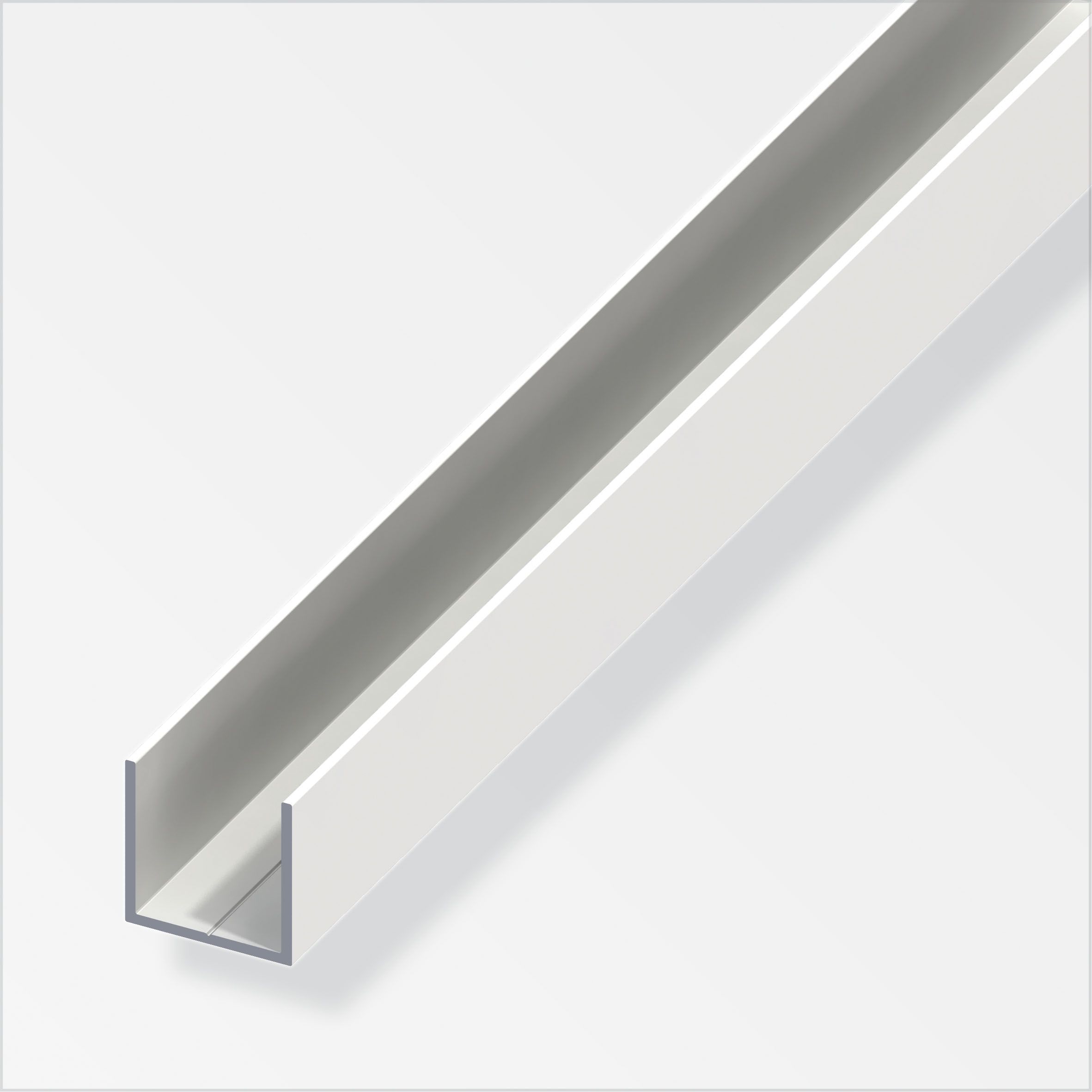 Profilé Combitech U carré alu époxy blanc 11,5 x 11,5 mm L.