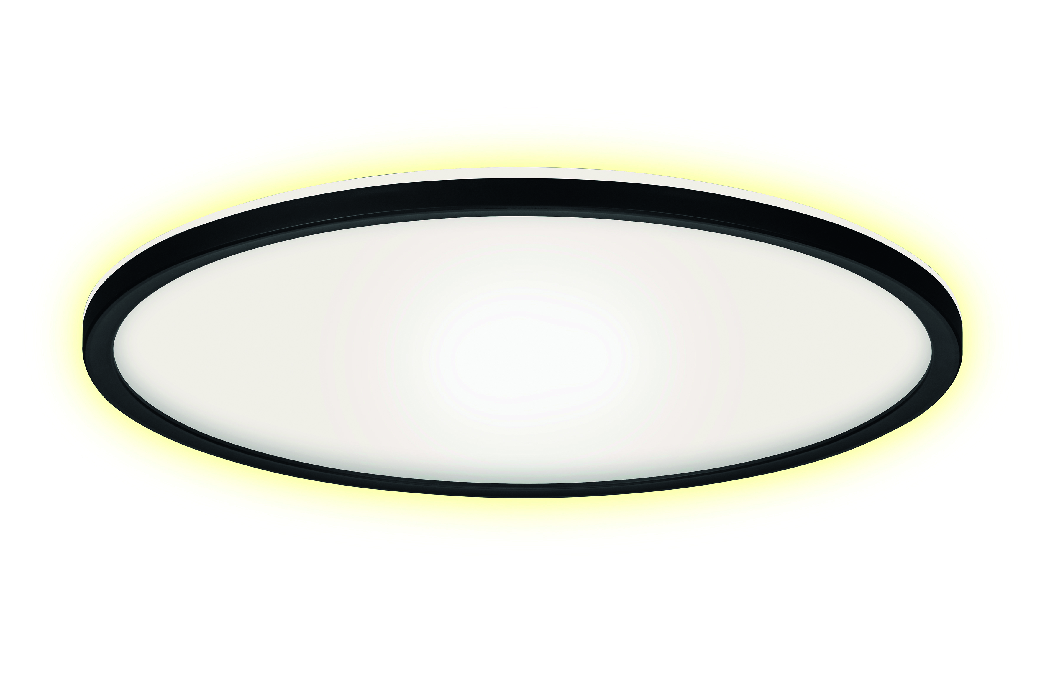 Plafonnier led ultra-plat rond noir 3000 lumens