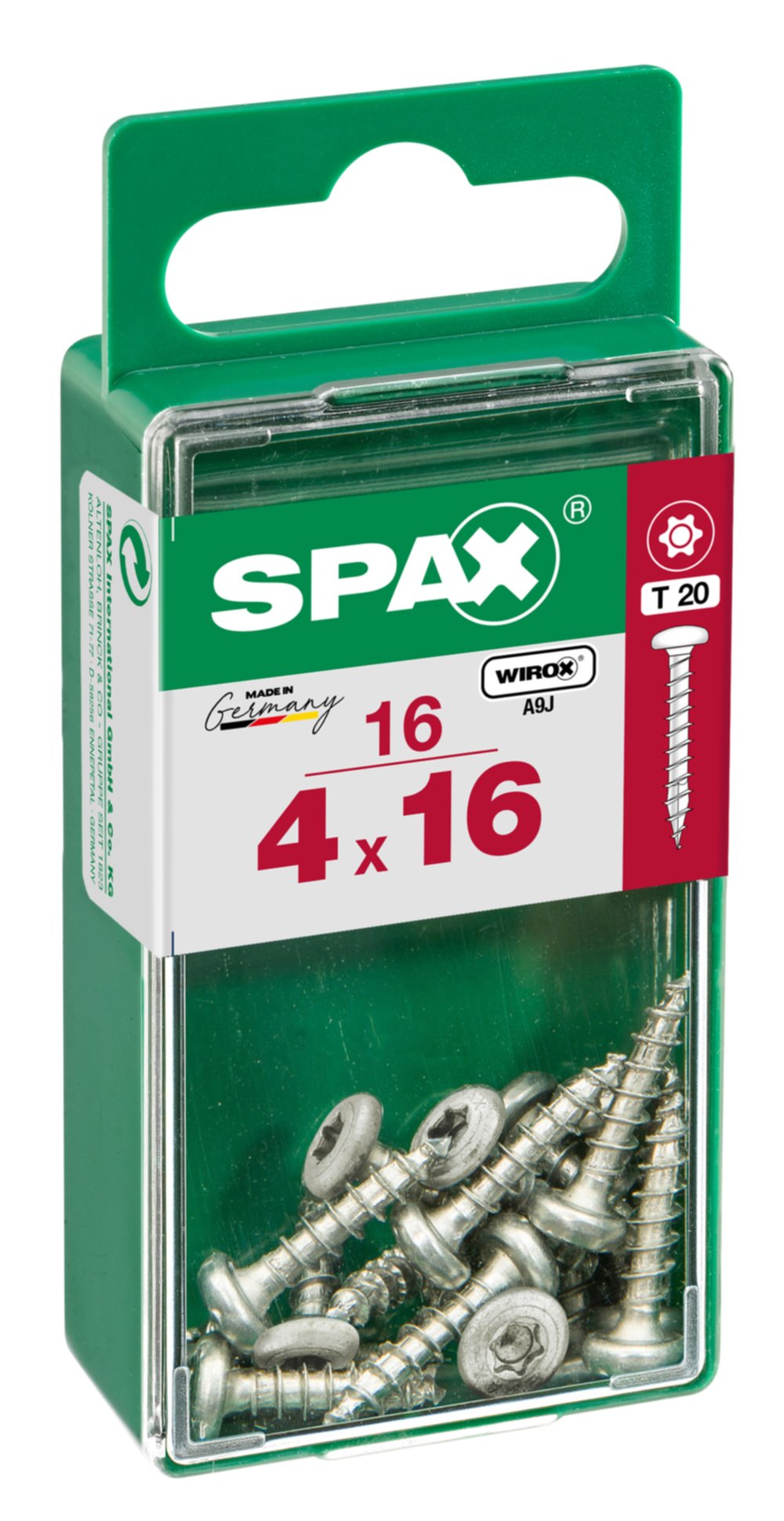 16 Vis tête ronde T20 Ø4x16mm - SPAX