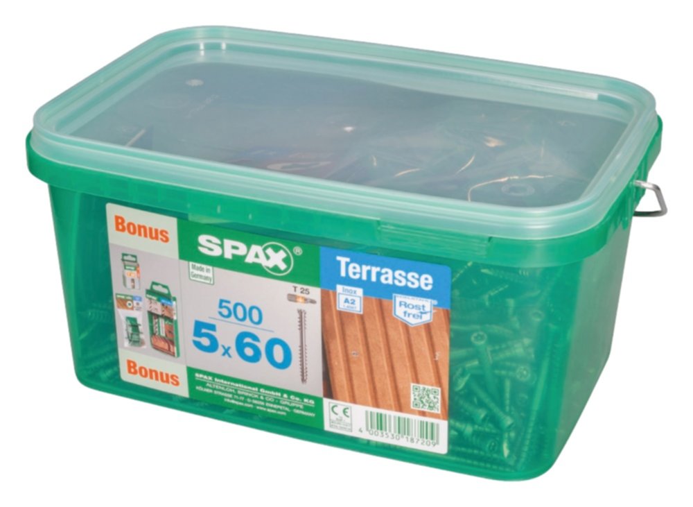 500 vis pour Terrasse TX Bonus 5x60mm - SPAX