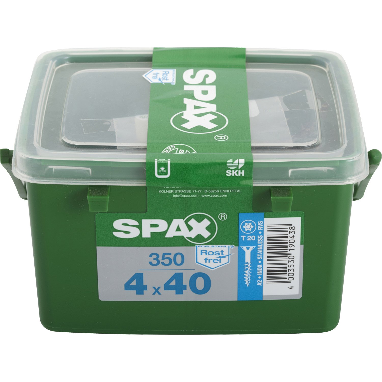 350 vis 4x40 tête fraisée empreinte t-star+ T20 inoxA2 SPAX