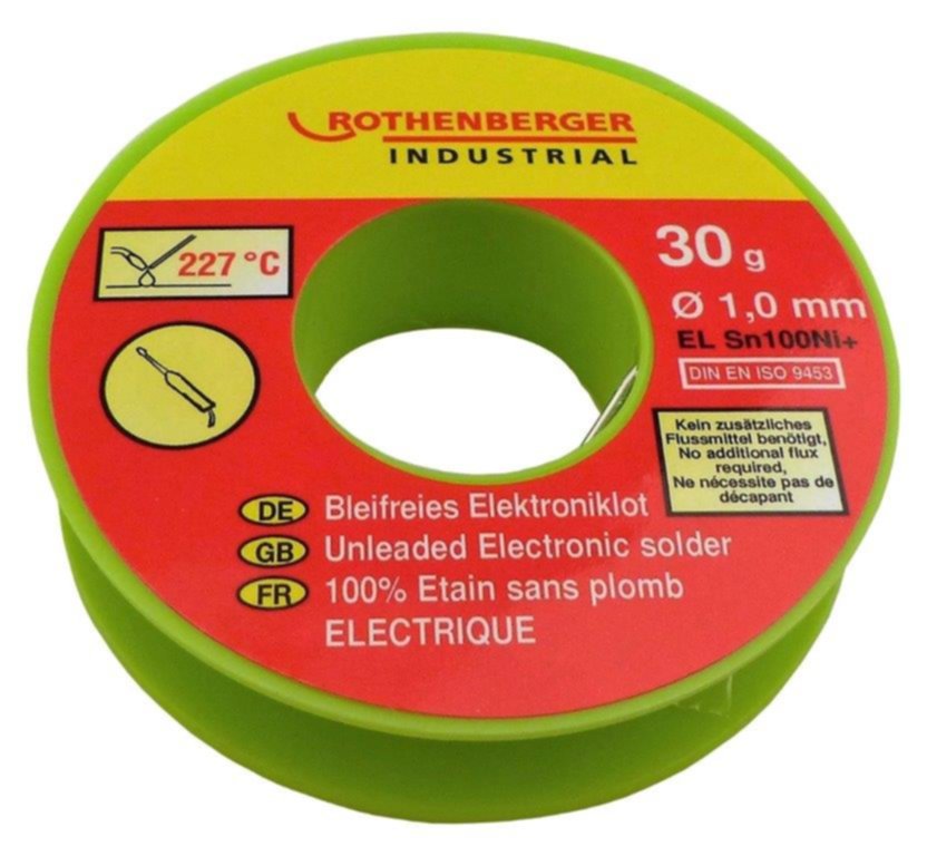 Étain électronique 1 mm ame décapante 30 g - ROTHENBERGER