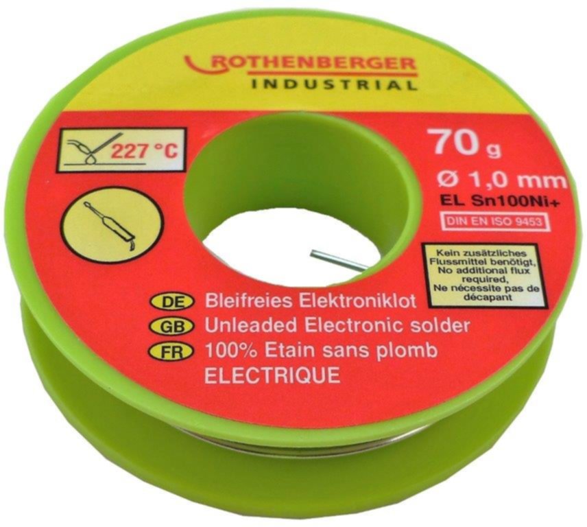 Étain électronique 1 mm ame décapante 70 g - ROTHENBERGER