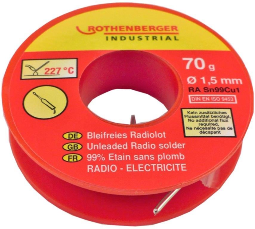 Étain radio 1,5 mm ame décapante 70 g - ROTHENBERGER