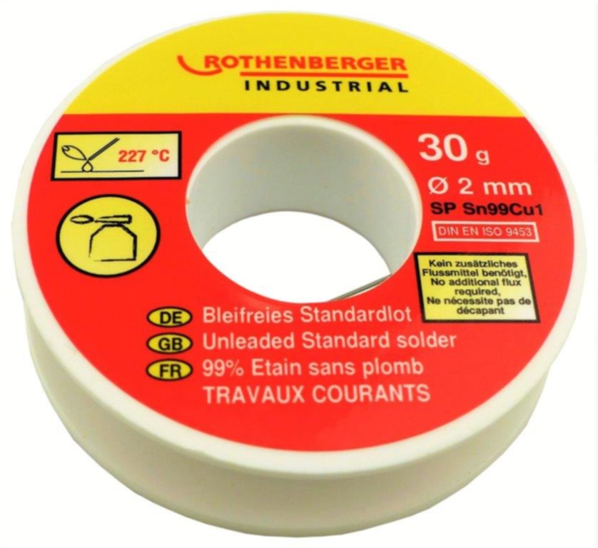 Étain travaux courants 2 mm ame décapante 30 g - ROTHENBERGER