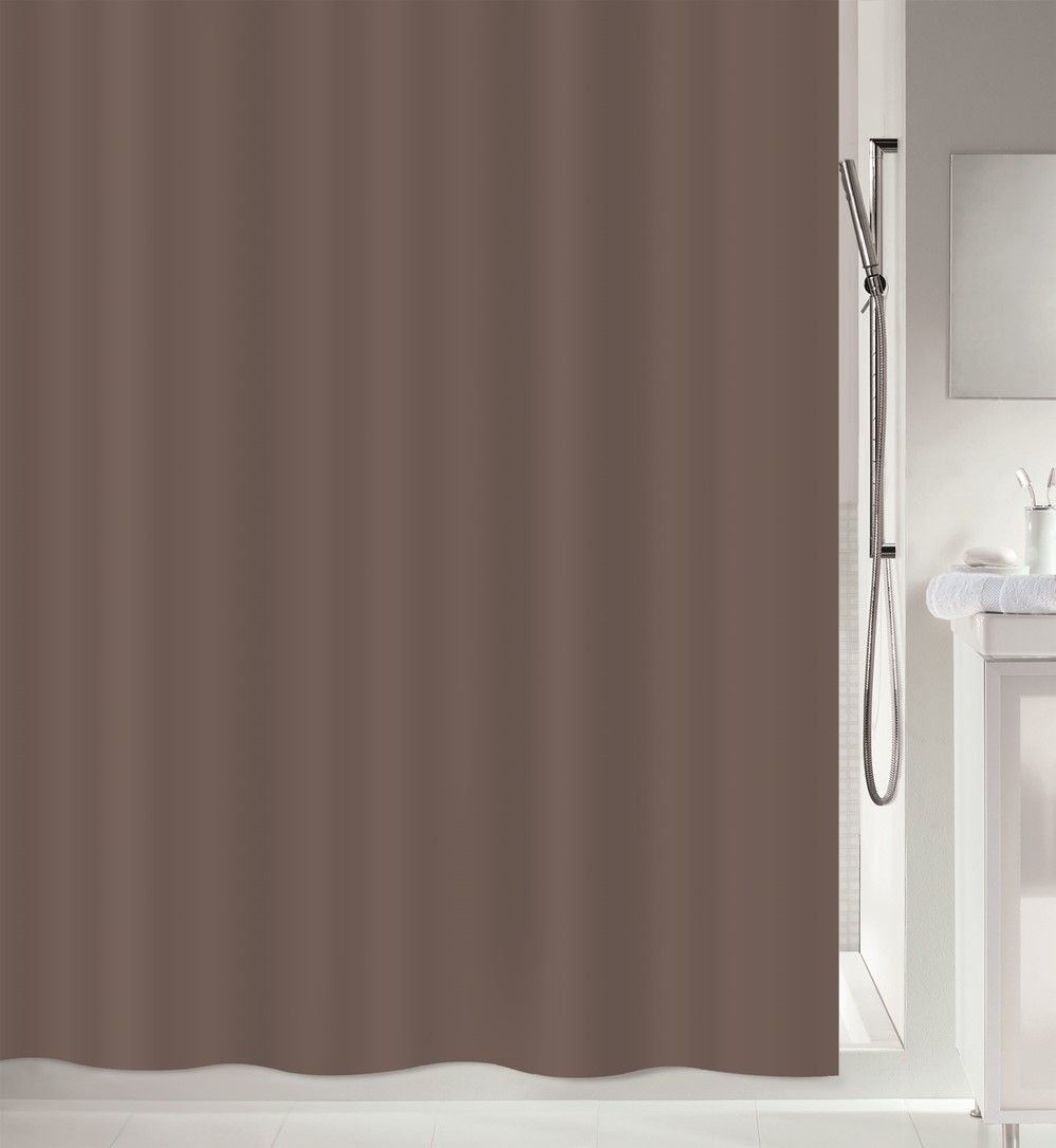 Rideau de douche ATLAS 180 x 200 cm Coloris Taupe