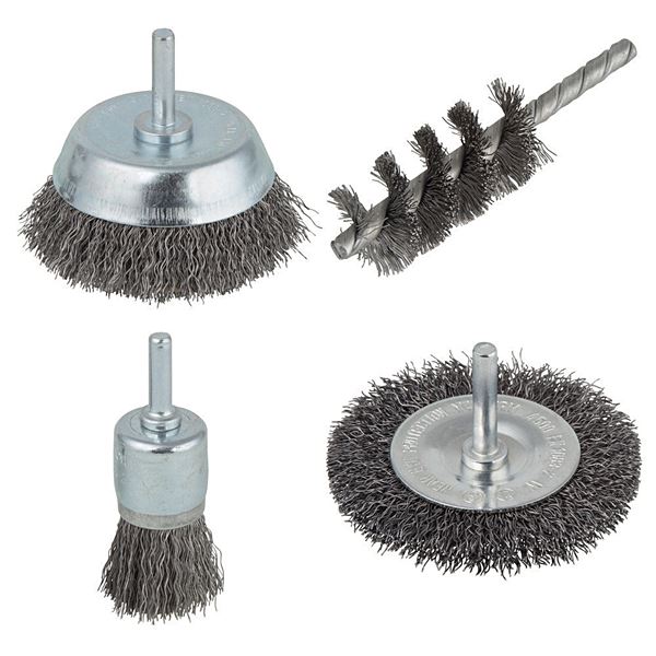 Lot de 4 brosses métal - WOLFCRAFT