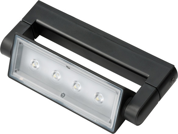 Projecteur mural 4 LED 830 lumens 12W Noir