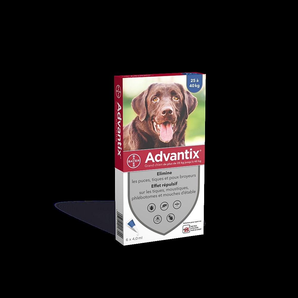 Advantix chien 4 ml (25-40) plaq/4 sol ext