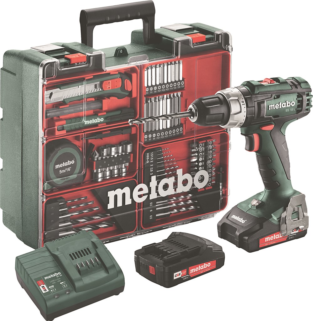 Perceuse- visseuse sans ﬁl 18V + Coffret - METABO