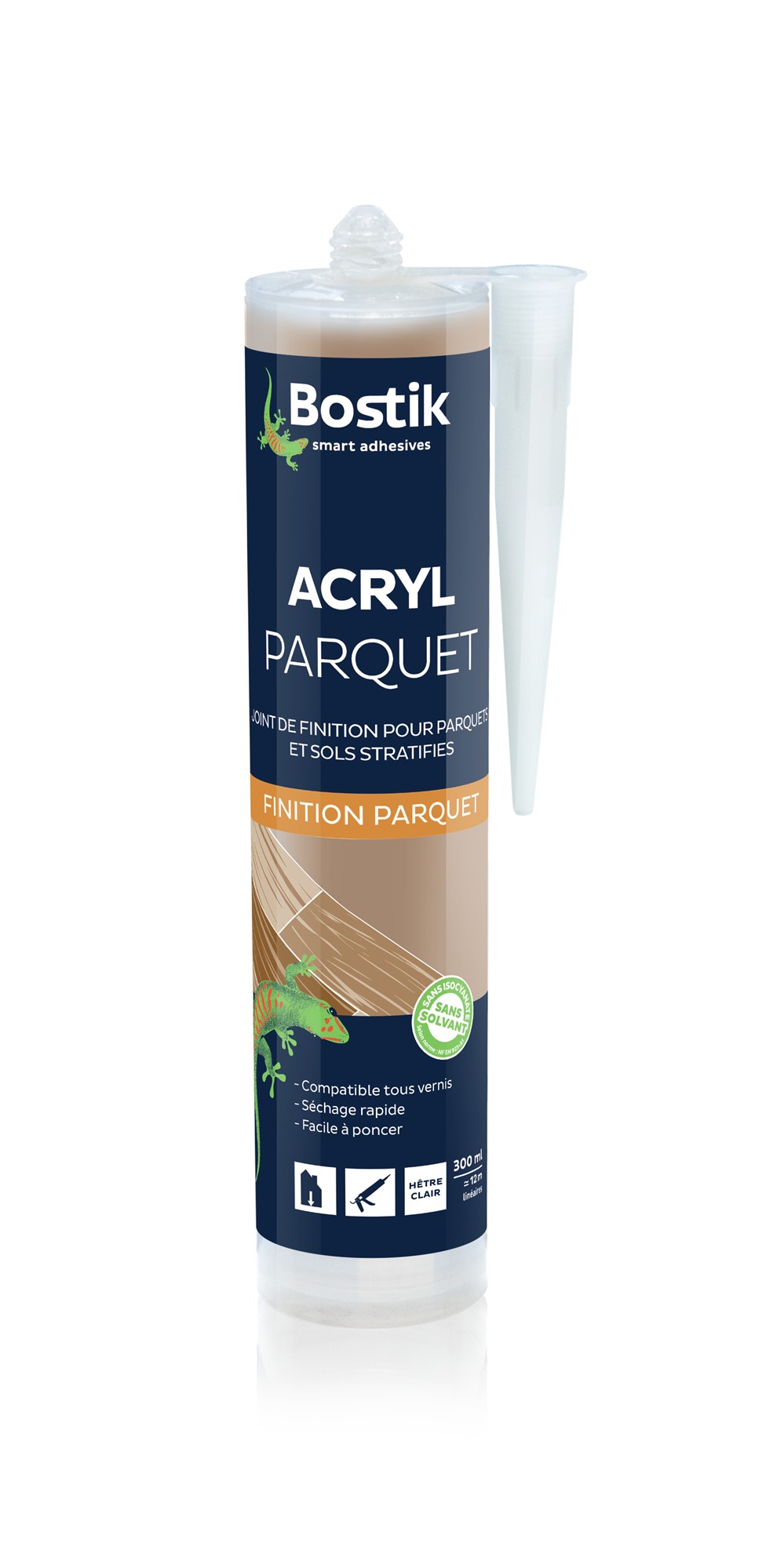 Mastic acrylique parquet joint de finition 300ml hêtre