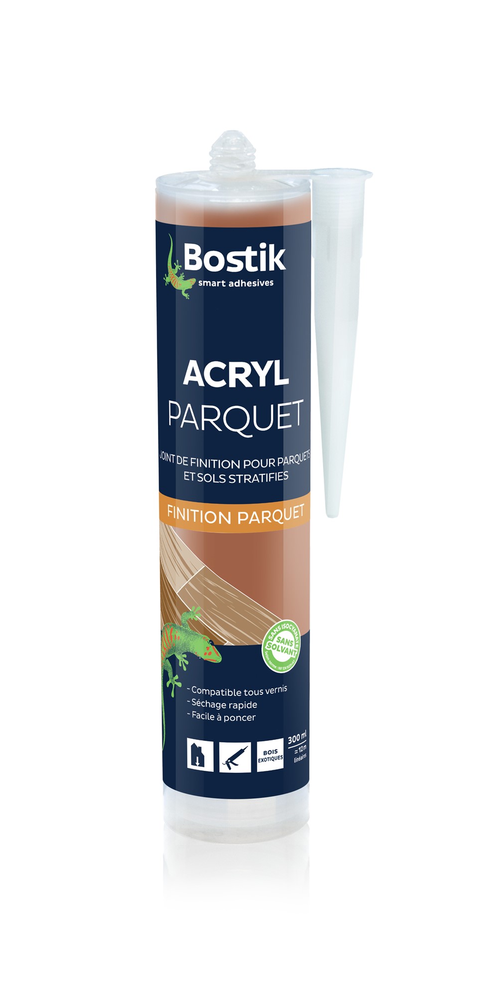 Mastic acrylique parquet joint de finition 300ml merisier