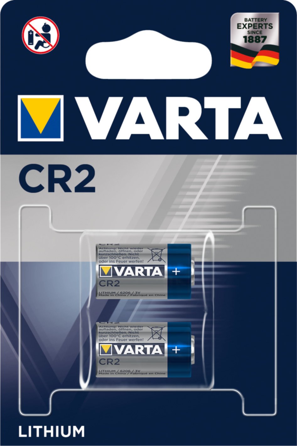 Pile VARTA lithium cr2 X2